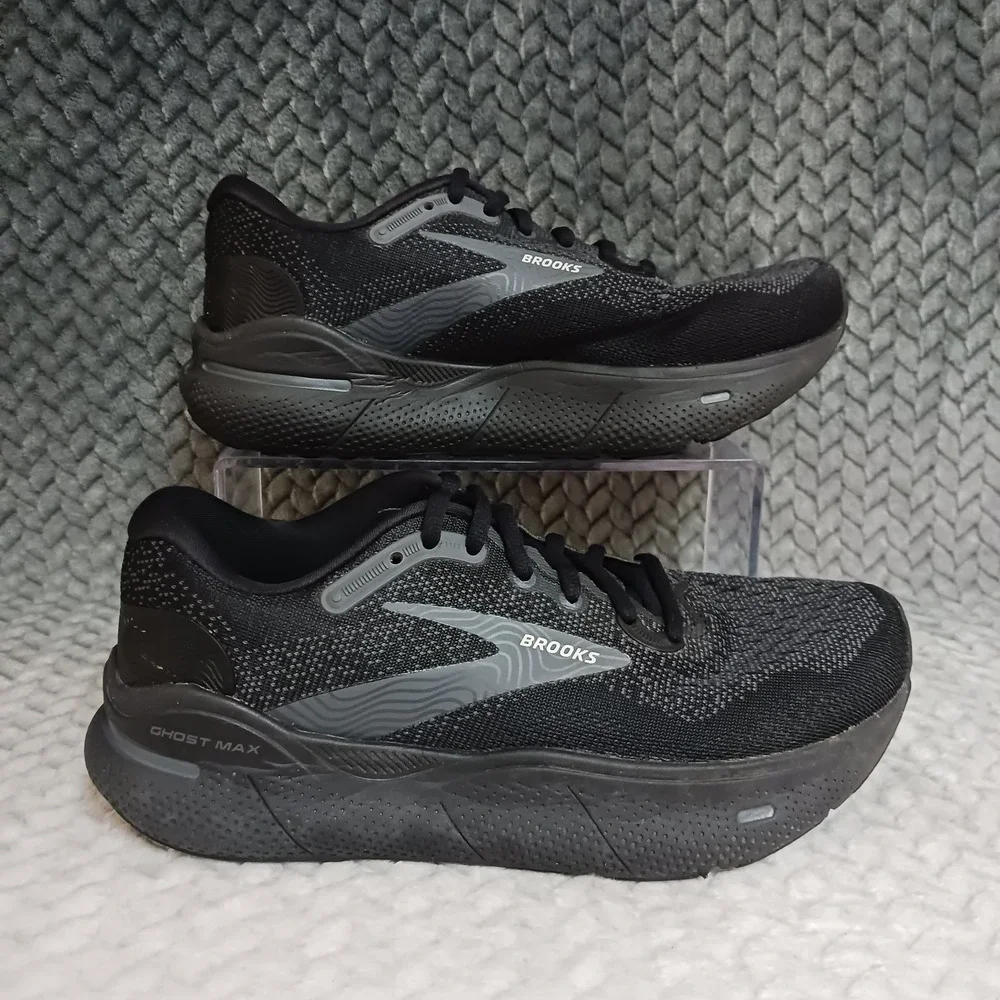 Brooks Ghost Max Black Ebony Women's Walking Running Sneakers Shoes Size 7 2E